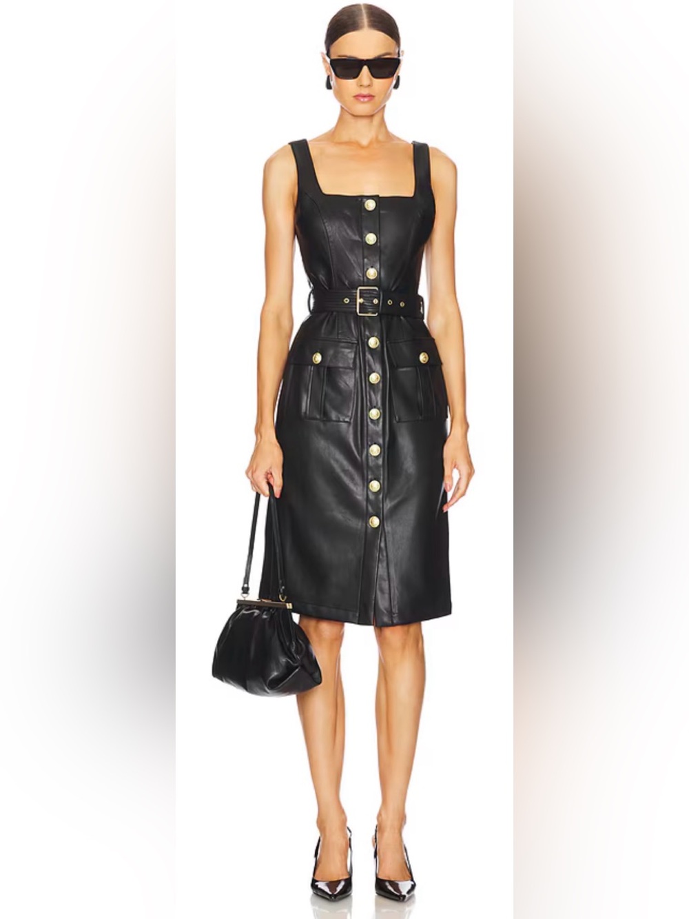 NWT L’Agence faux leather IdY dress